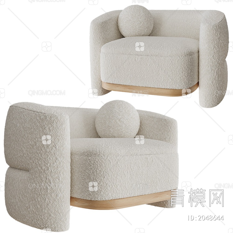 ESME单人沙发3D模型下载【ID:2048644】