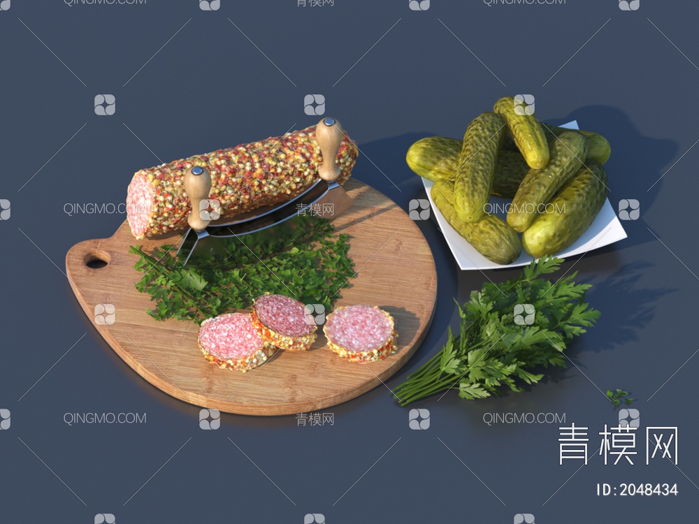 黄瓜 蔬菜 食物 厨房用品 生活用品3D模型下载【ID:2048434】