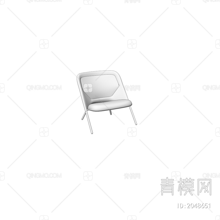 Shift休闲红单人椅3D模型下载【ID:2048651】