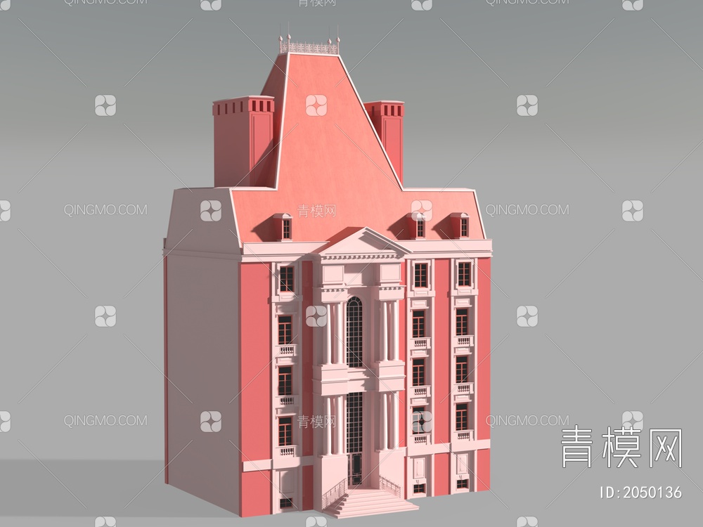 建筑 别墅房屋3D模型下载【ID:2050136】