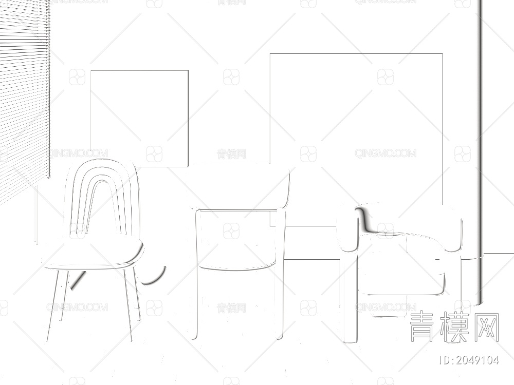 单椅 休闲椅3D模型下载【ID:2049104】