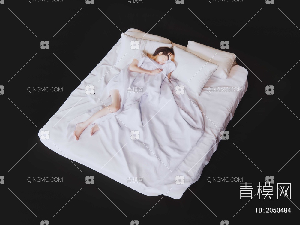 睡觉中的人物SU模型下载【ID:2050484】