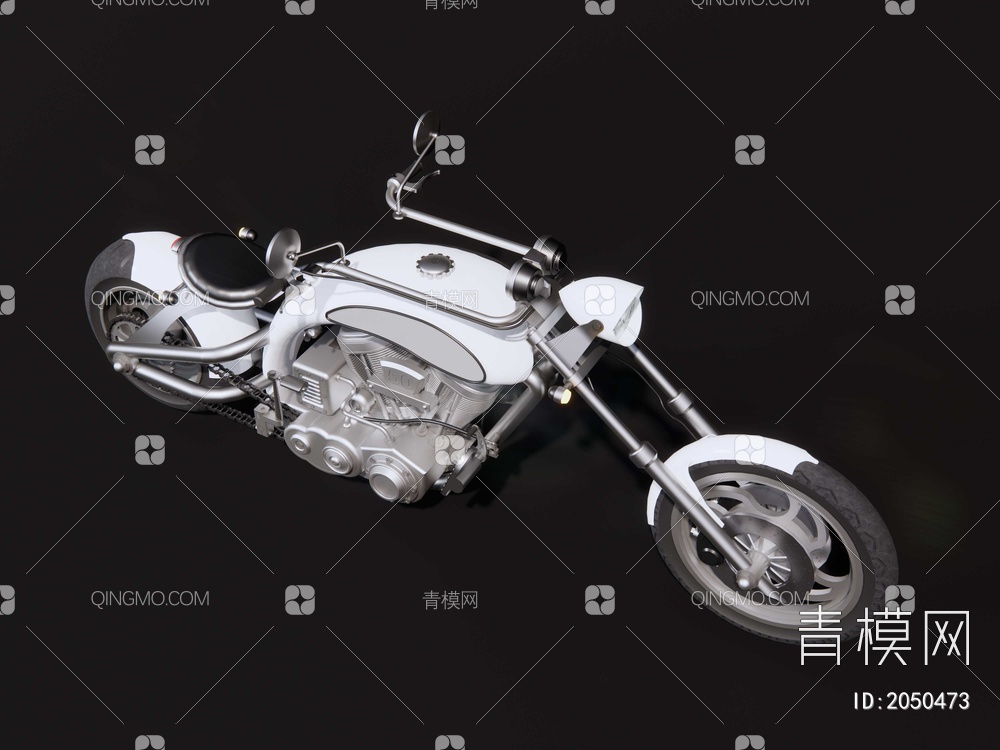 摩托车 哈雷型摩托车SU模型下载【ID:2050473】