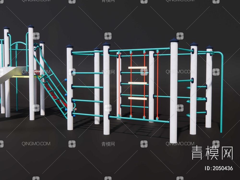 儿童滑梯 攀登架SU模型下载【ID:2050436】