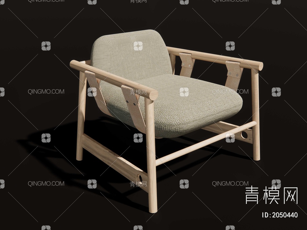 单人休闲沙发SU模型下载【ID:2050440】