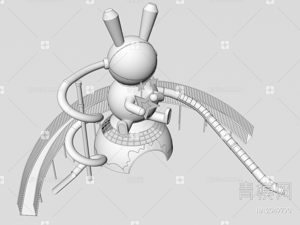 滑梯组合 攀爬组合 游乐设备3D模型下载【ID:2049790】