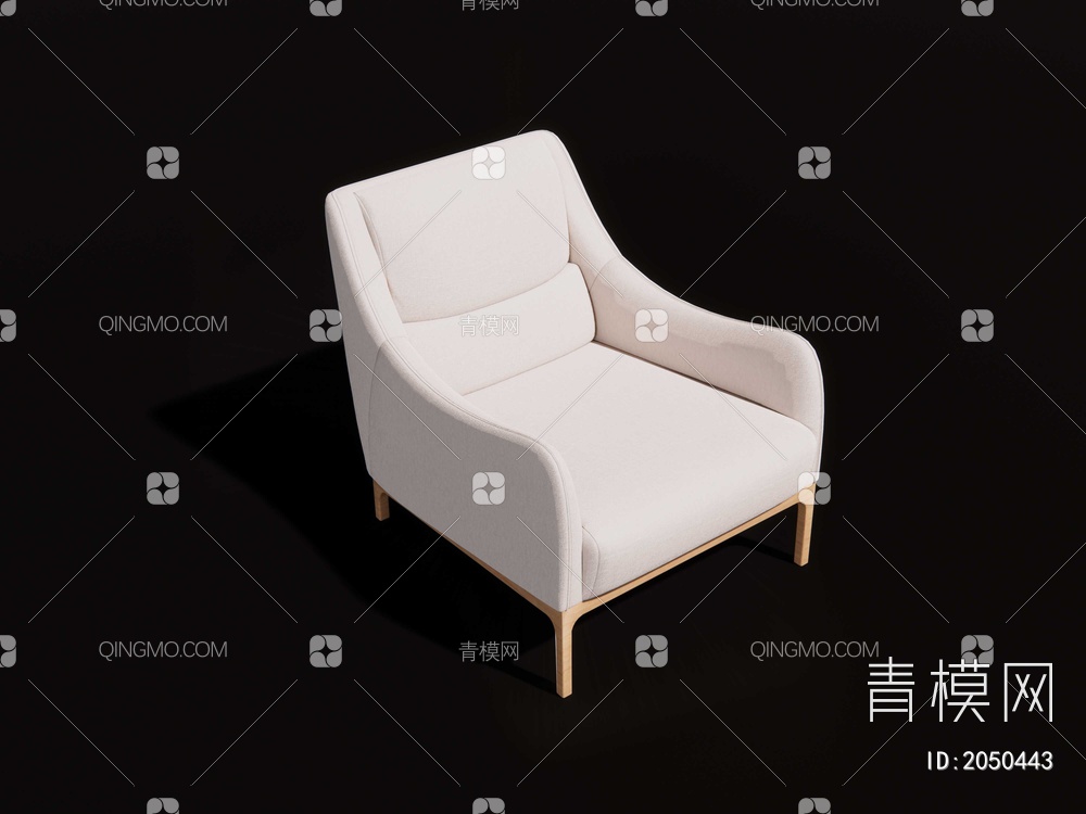 单人休闲沙发SU模型下载【ID:2050443】