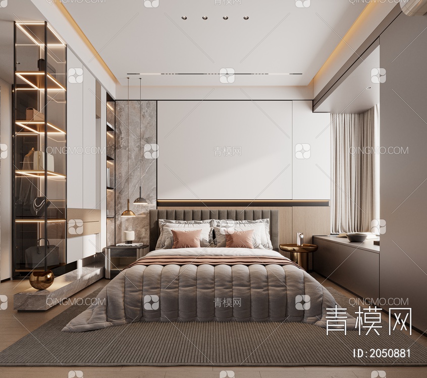 家居卧室3D模型下载【ID:2050881】