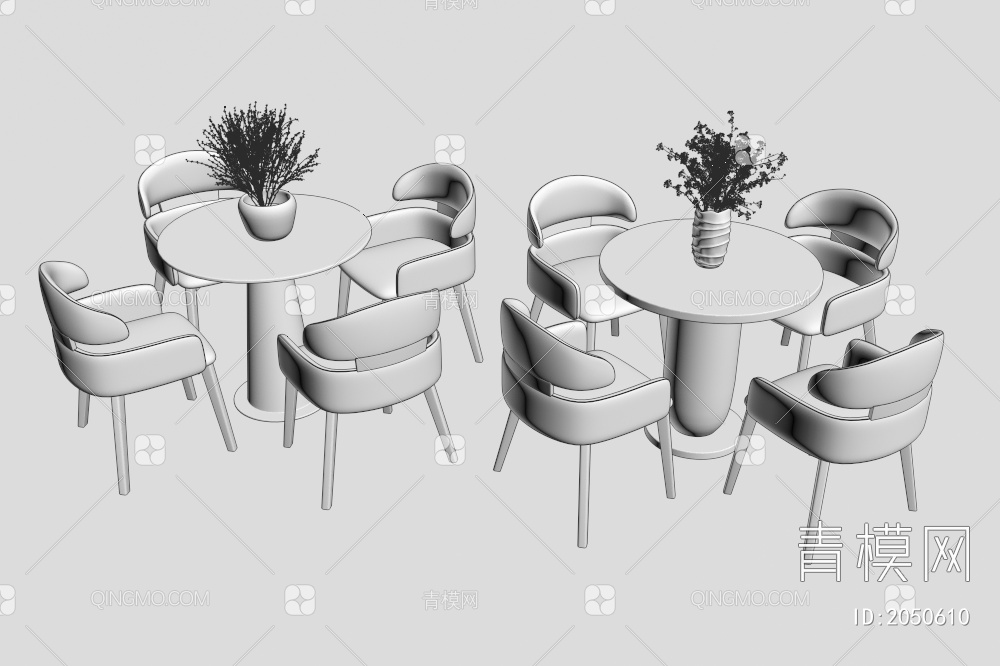 洽谈桌椅组合3D模型下载【ID:2050610】