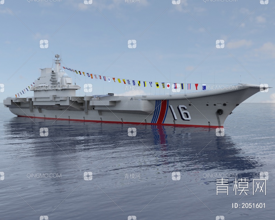 辽宁号航空母舰海军航母带作战指挥室控制台室内外结合真实还原3D模型下载【ID:2051601】