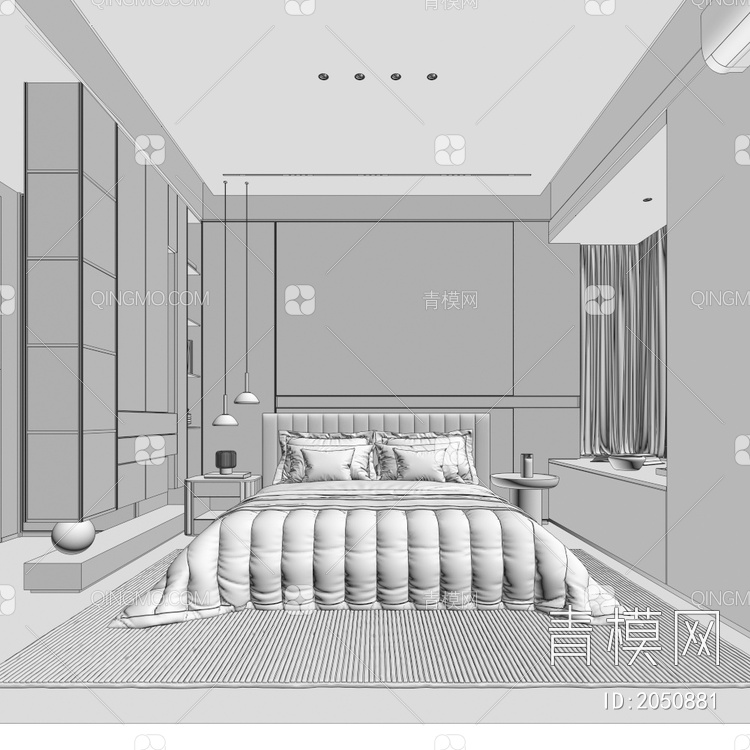 家居卧室3D模型下载【ID:2050881】
