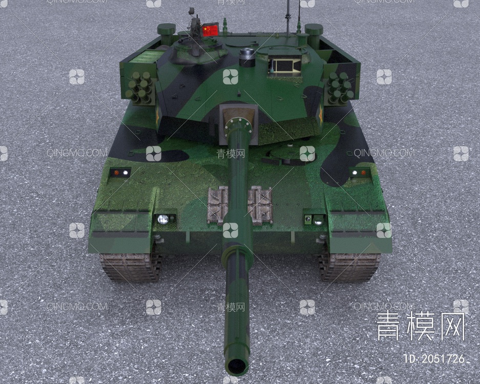中国人民解放军96B式主战坦克3D模型下载【ID:2051726】