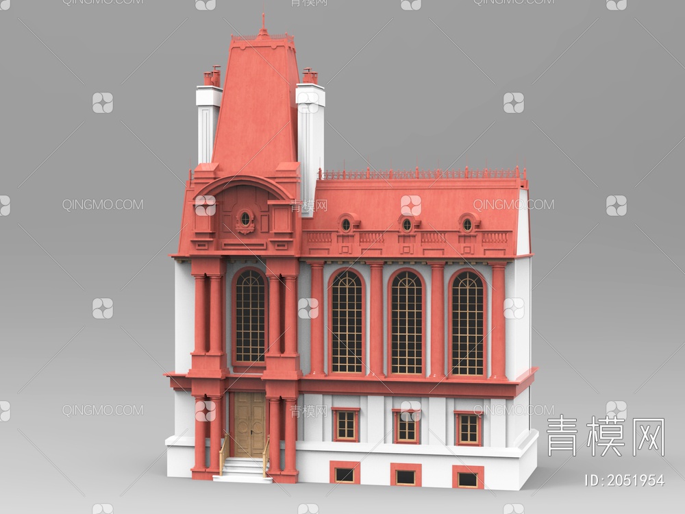 建筑 别墅3D模型下载【ID:2051954】