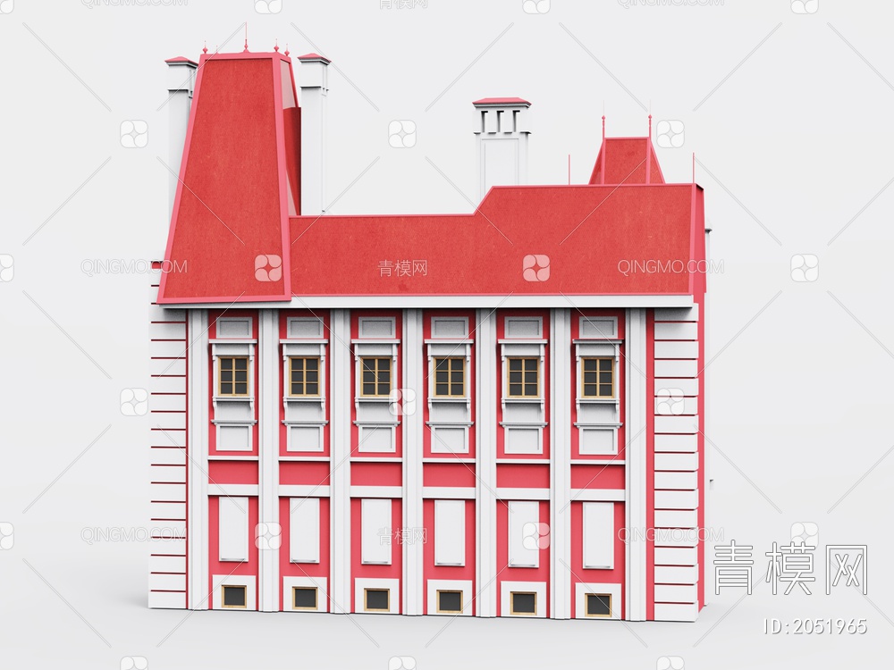 建筑 别墅3D模型下载【ID:2051965】