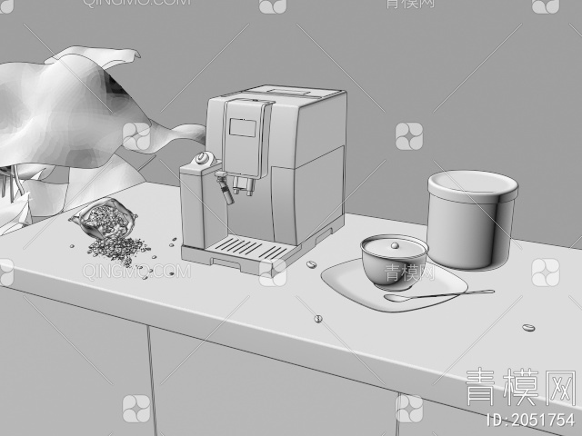 厨房家电 咖啡机3D模型下载【ID:2051754】