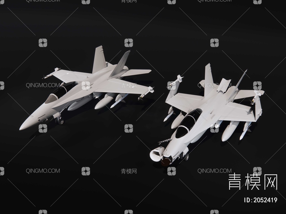 F18D大黄蜂战斗机SU模型下载【ID:2052419】