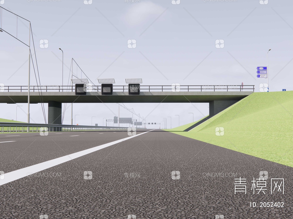 高速公路SU模型下载【ID:2052402】