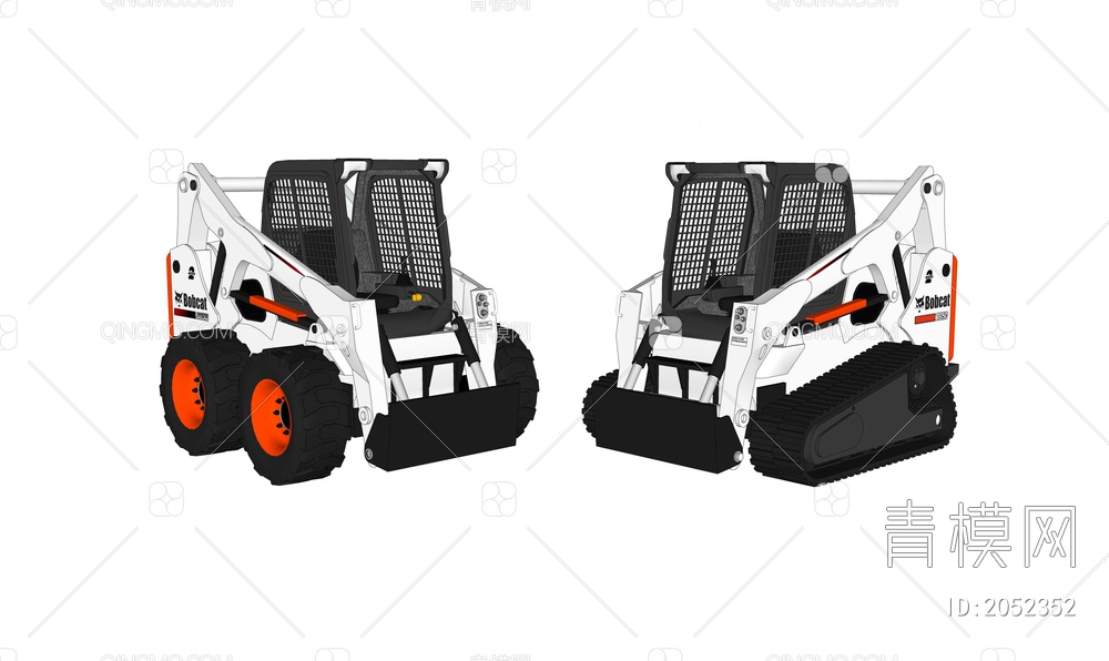 小型铲车 装载机SU模型下载【ID:2052352】