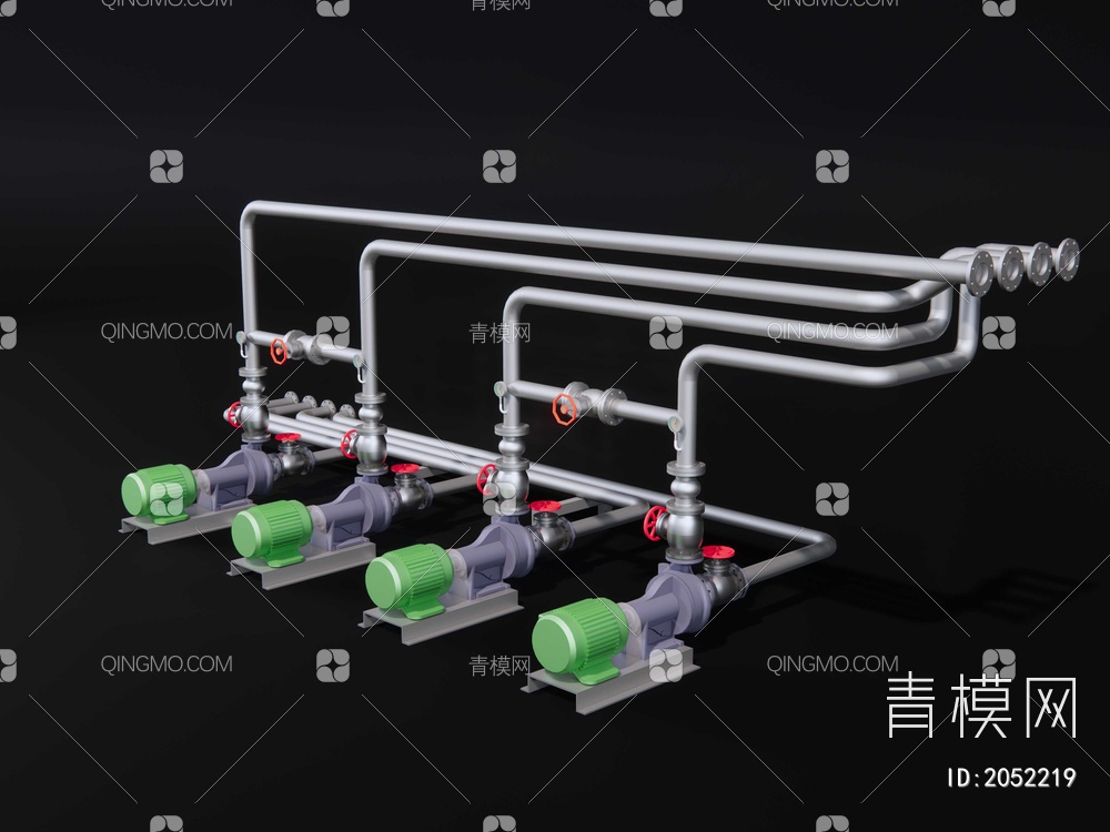 消防泵 循环泵 主备泵SU模型下载【ID:2052219】