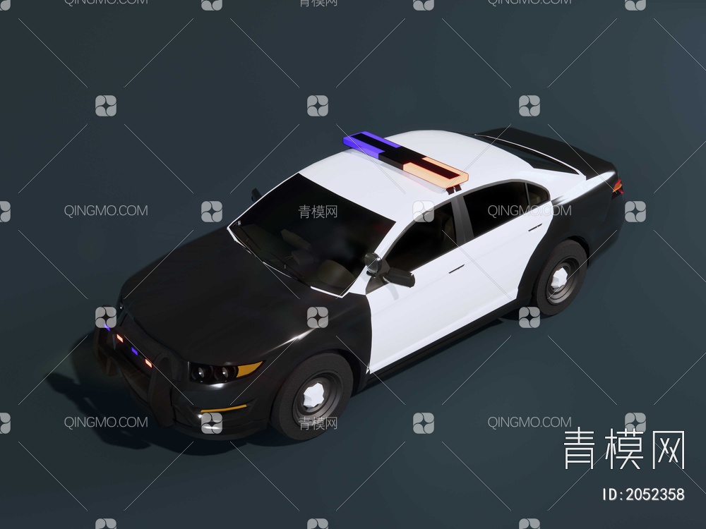 美国警车涂装SU模型下载【ID:2052358】
