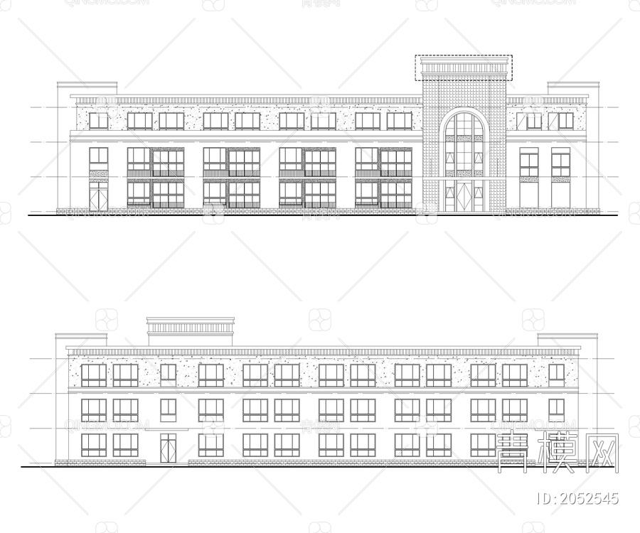 16个小区配套幼儿园建筑施工套图【ID:2052545】