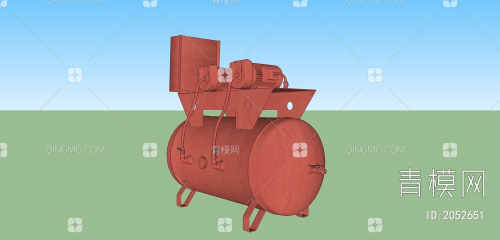 工业器材 水泵机SU模型下载【ID:2052651】
