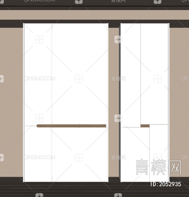 阳台柜SU模型下载【ID:2052935】