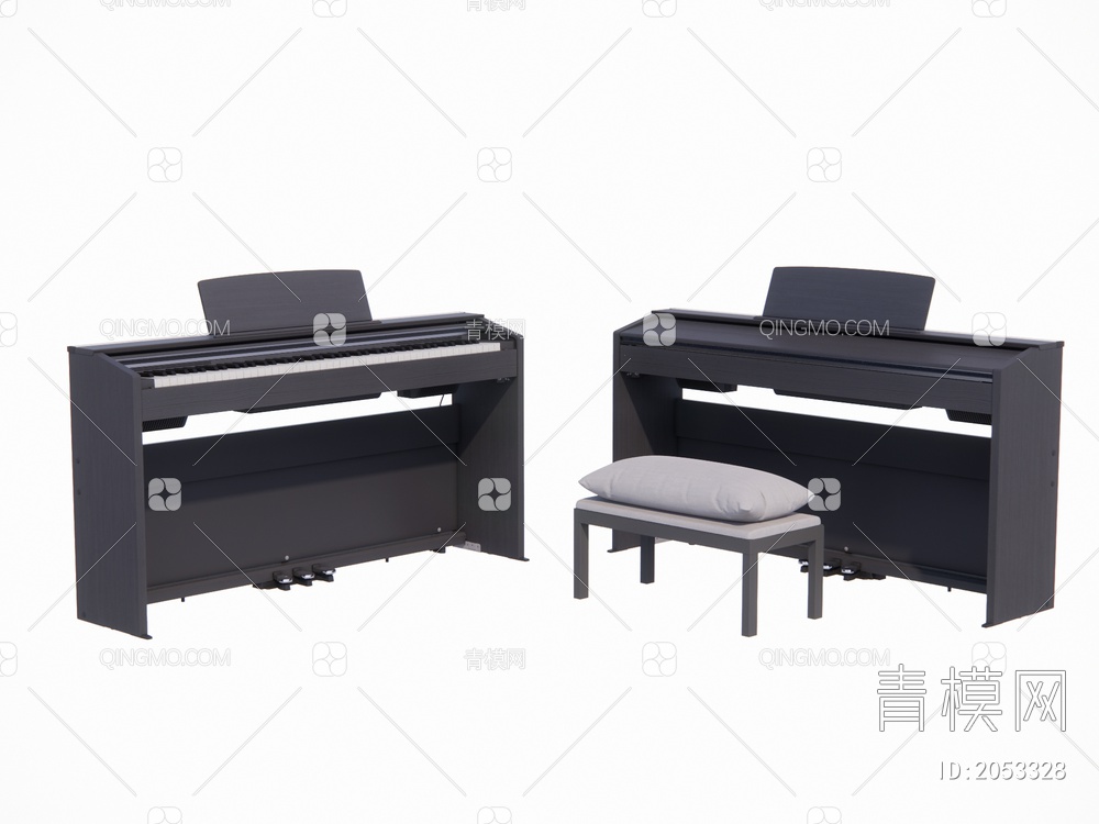 钢琴 钢琴组合SU模型下载【ID:2053328】