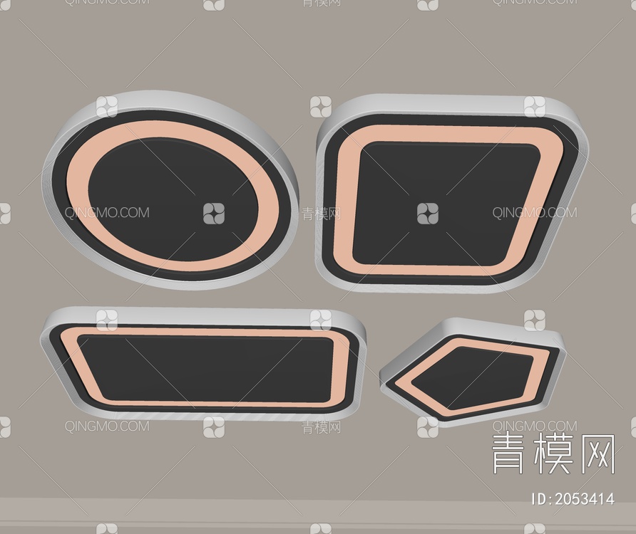 吸顶灯SU模型下载【ID:2053414】