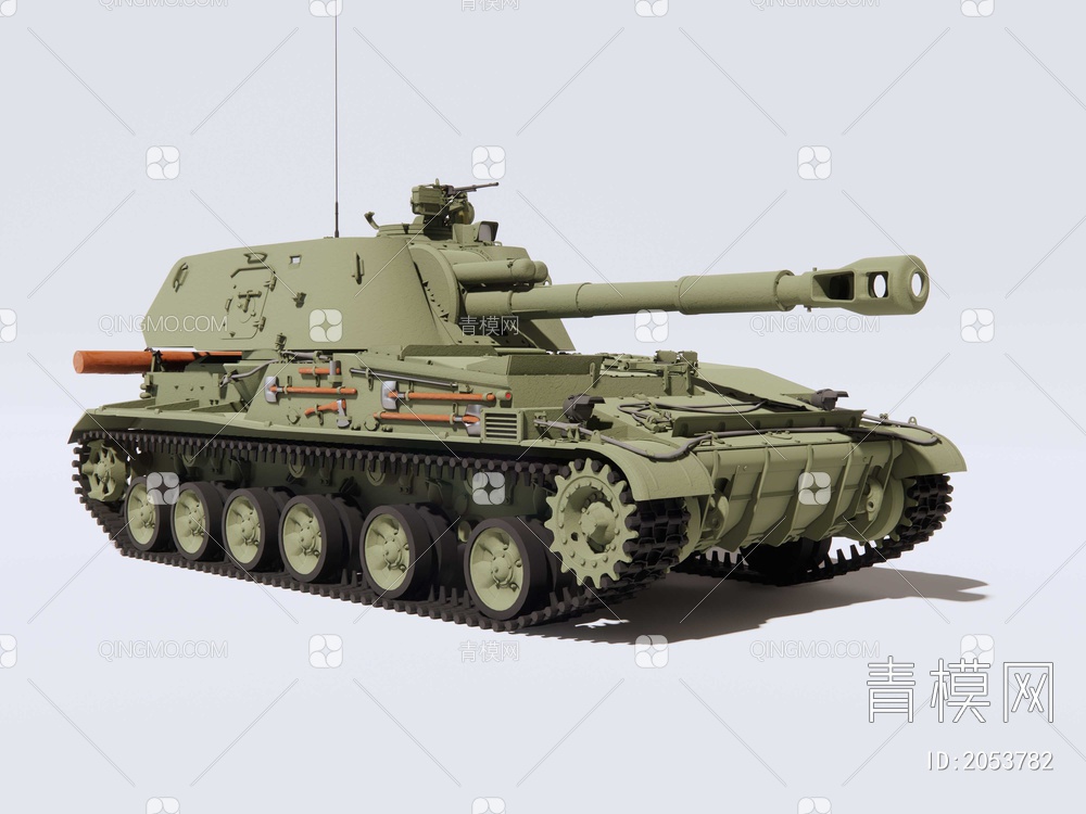 苏联2S3型152毫米自行榴弹炮SU模型下载【ID:2053782】