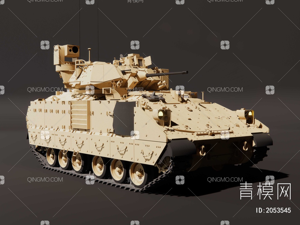 美M3A3布雷德利骑兵战斗车SU模型下载【ID:2053545】