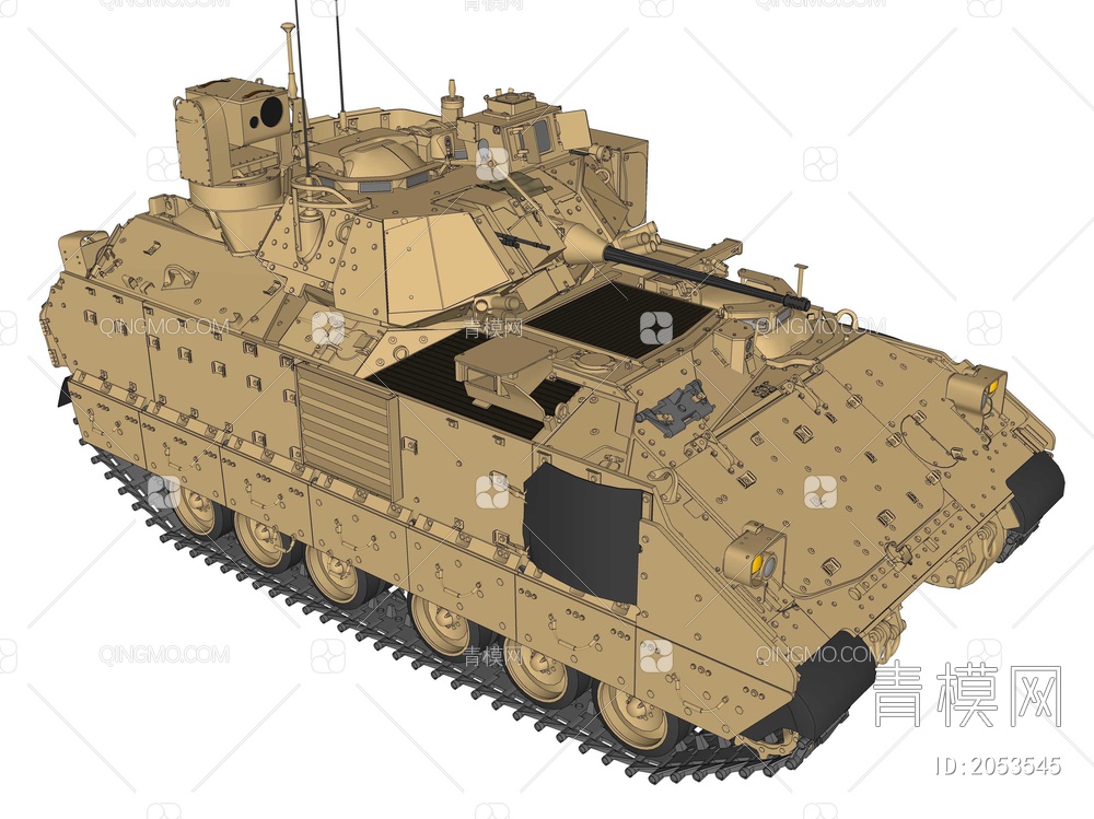 美M3A3布雷德利骑兵战斗车SU模型下载【ID:2053545】