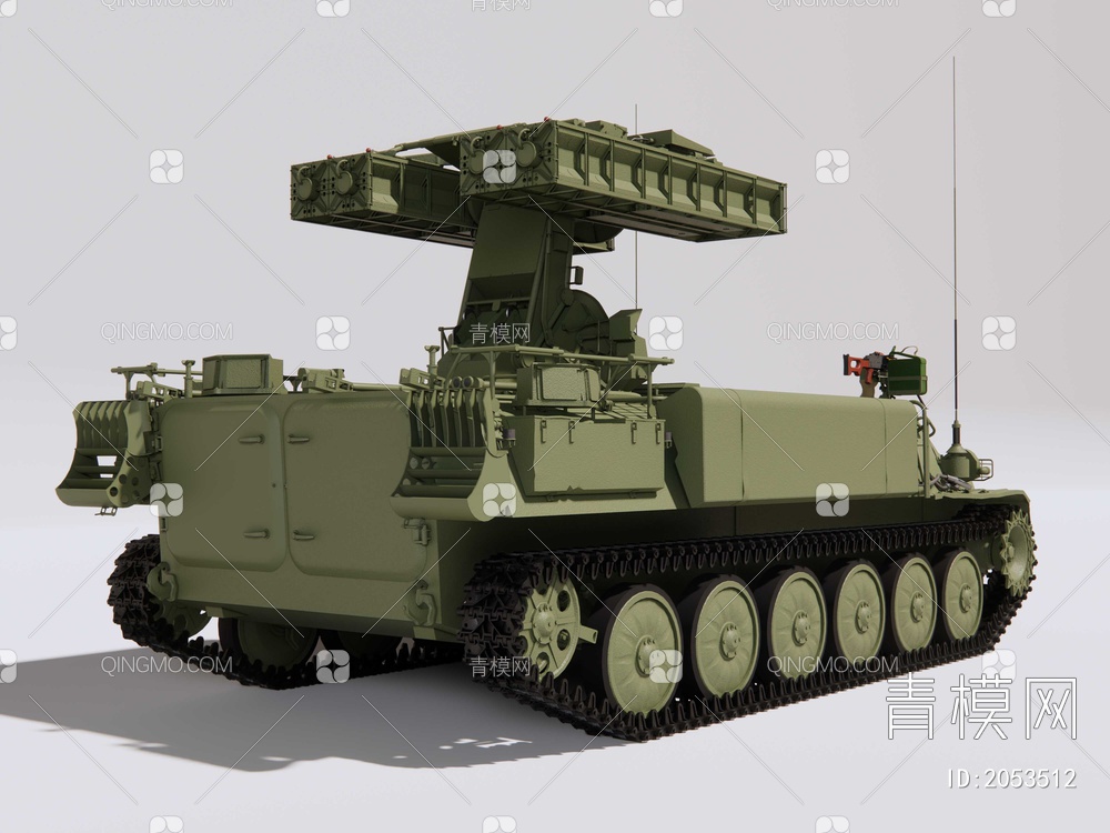 防空车 防空导弹车SU模型下载【ID:2053512】