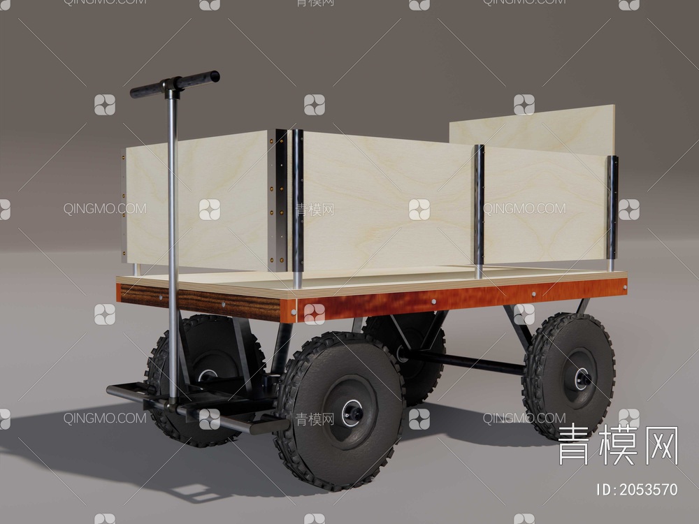 拖拉人力车 露营车 垃圾拖车SU模型下载【ID:2053570】