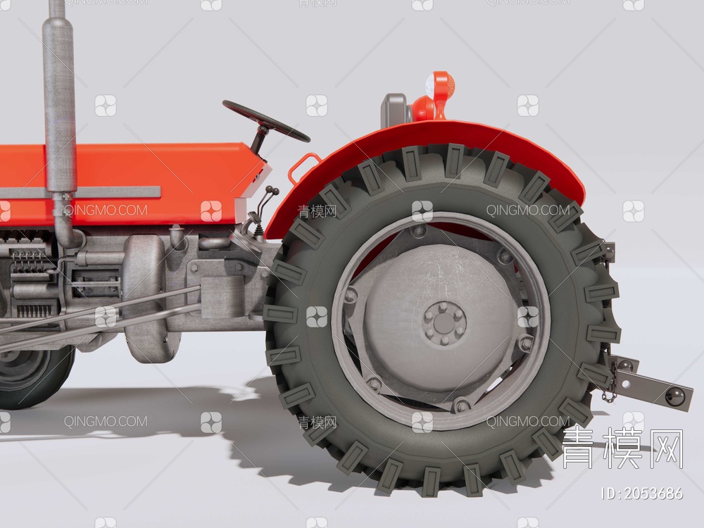 农用拖拉机SU模型下载【ID:2053686】