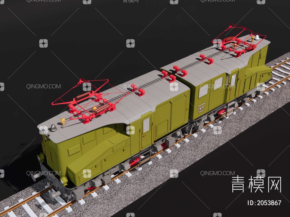 电力火车头SU模型下载【ID:2053867】