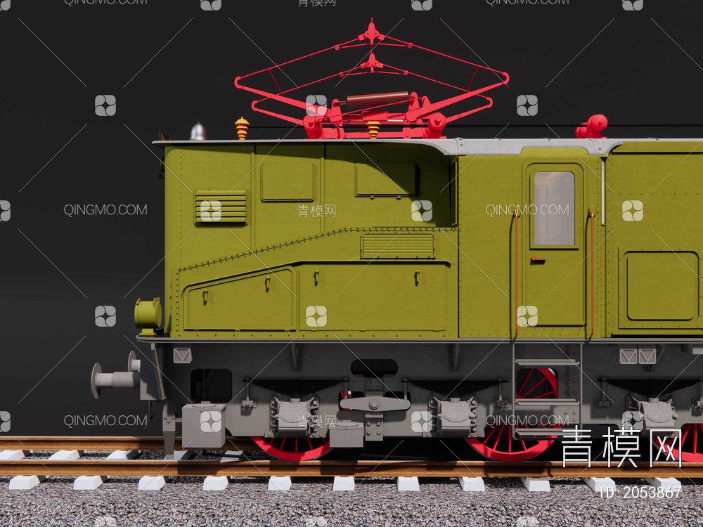 电力火车头SU模型下载【ID:2053867】
