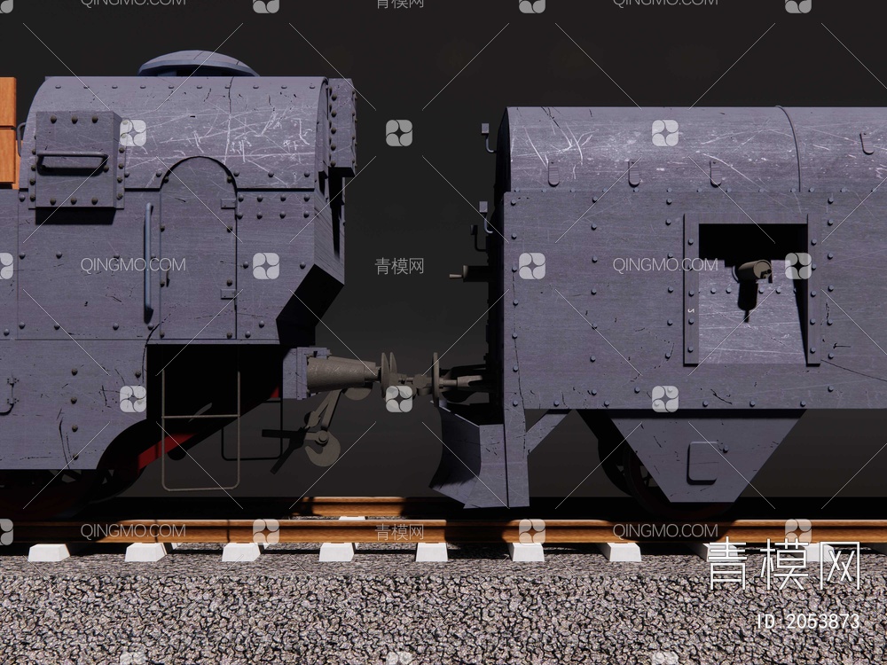武装火车 装甲列车SU模型下载【ID:2053873】