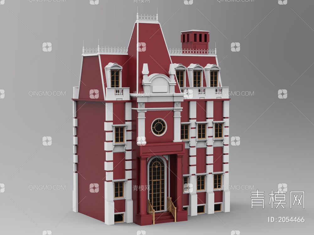 户外建筑 别墅房屋3D模型下载【ID:2054466】