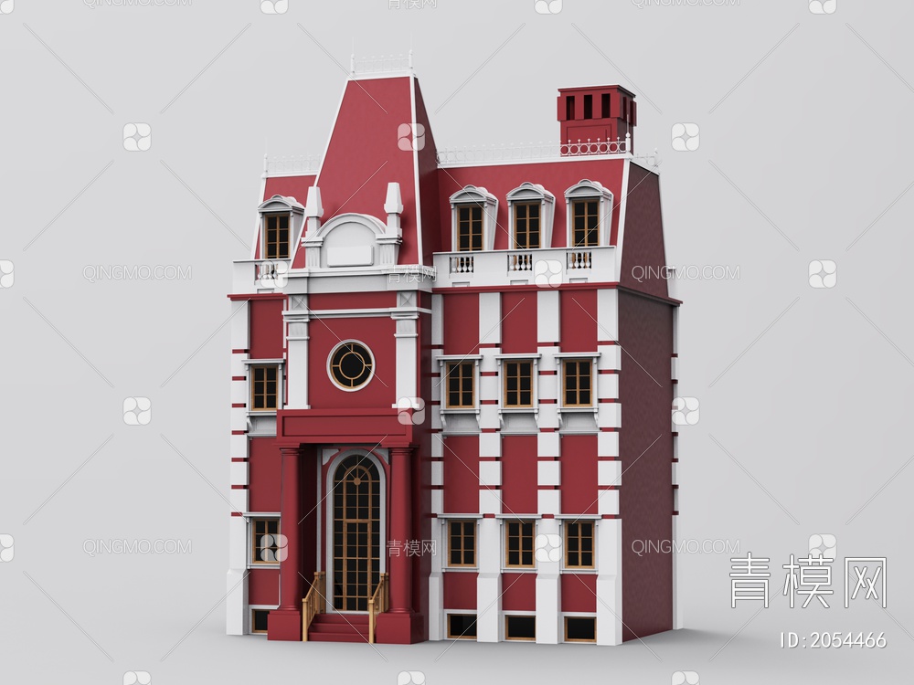 户外建筑 别墅房屋3D模型下载【ID:2054466】