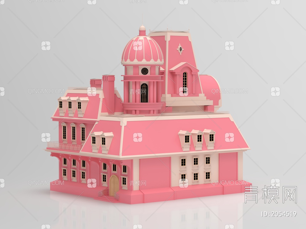 建筑 别墅城堡3D模型下载【ID:2054519】