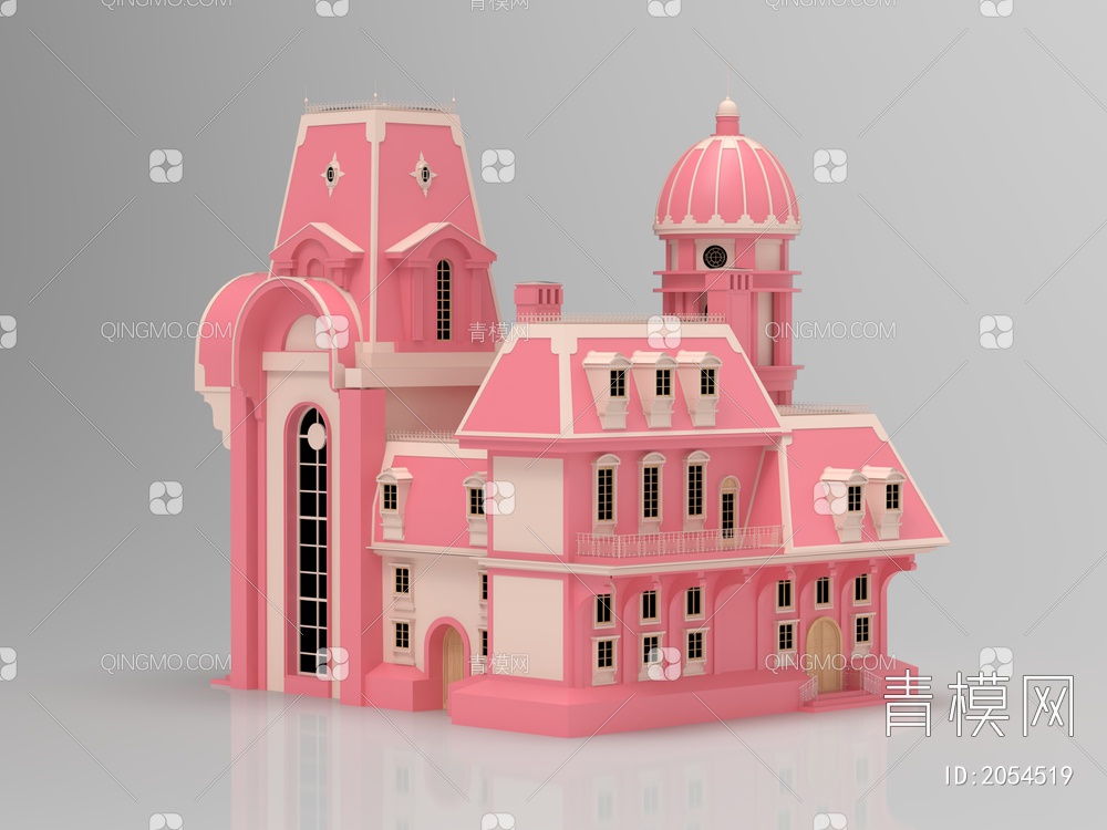 建筑 别墅城堡3D模型下载【ID:2054519】