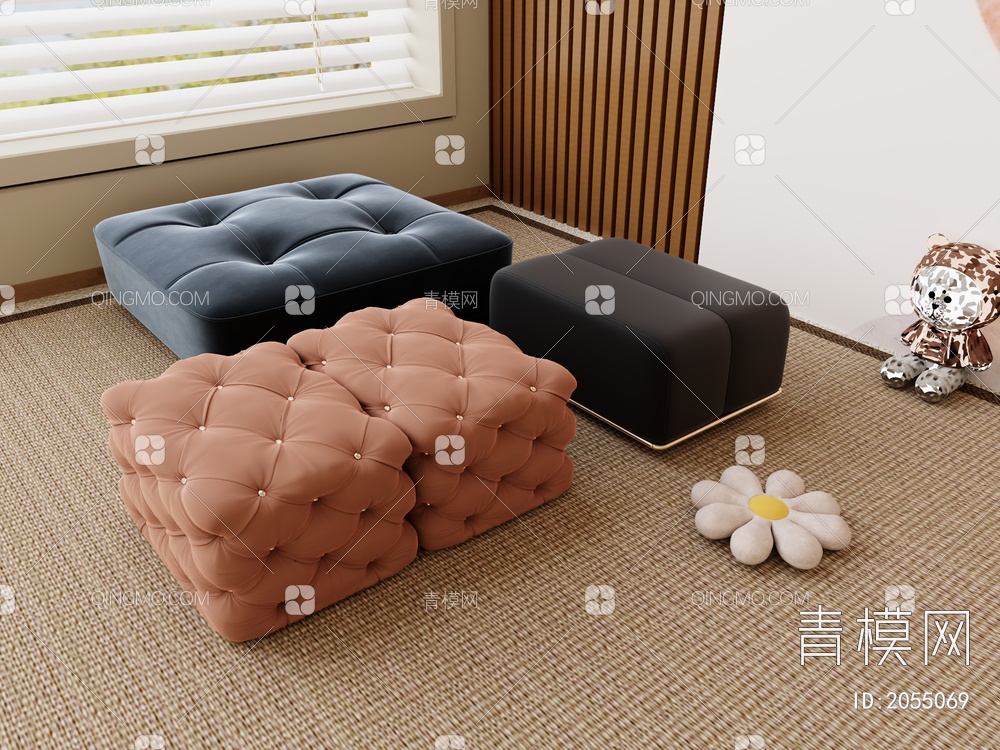 沙发凳3D模型下载【ID:2055069】