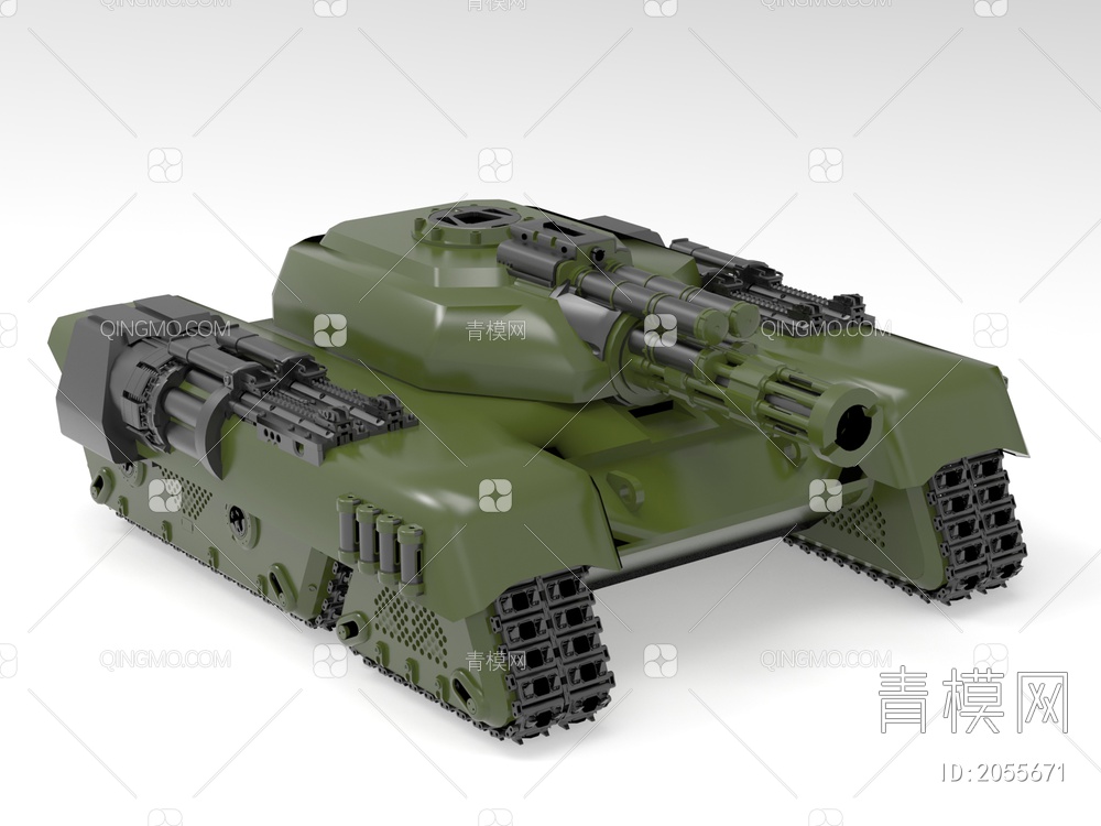 军事器材 坦克3D模型下载【ID:2055671】