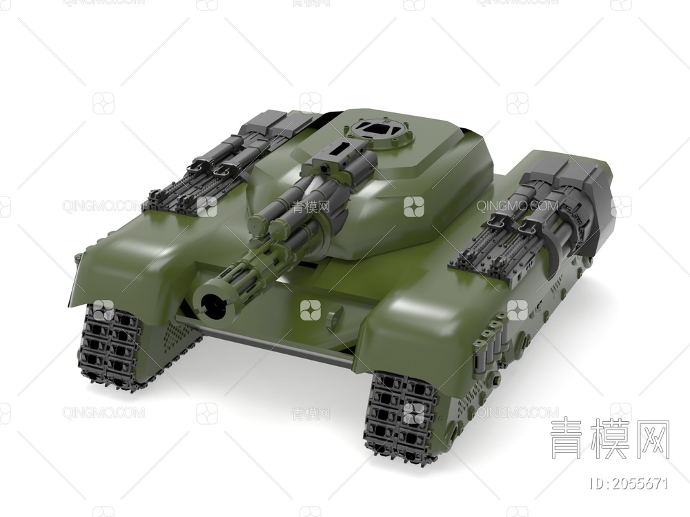 军事器材 坦克3D模型下载【ID:2055671】