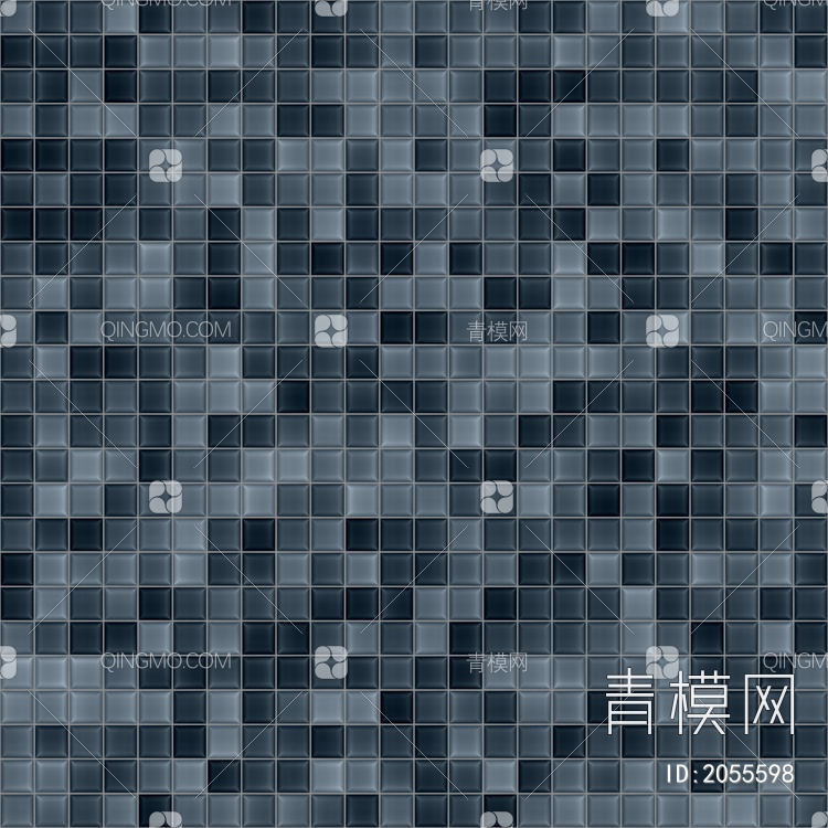 浴室，蓝色，方格，干净，深色，反光，光滑，方形，地铁，瓷砖贴图下载【ID:2055598】
