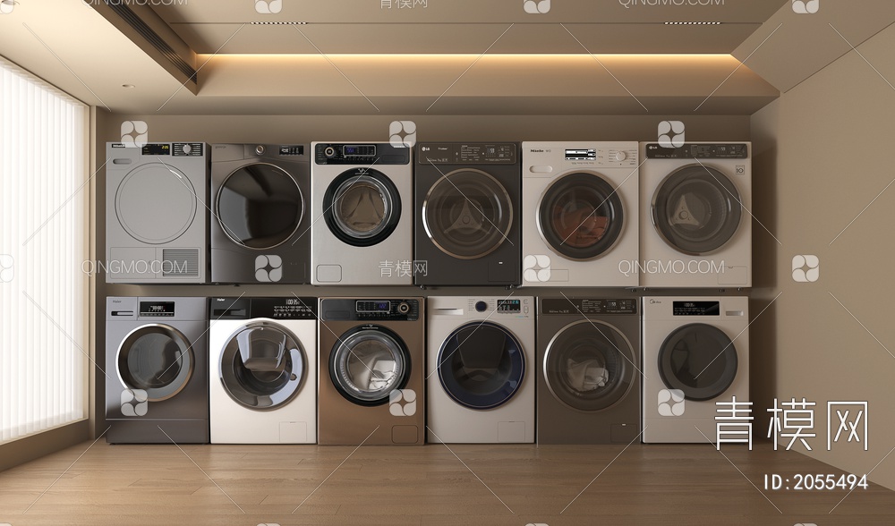洗衣机3D模型下载【ID:2055494】