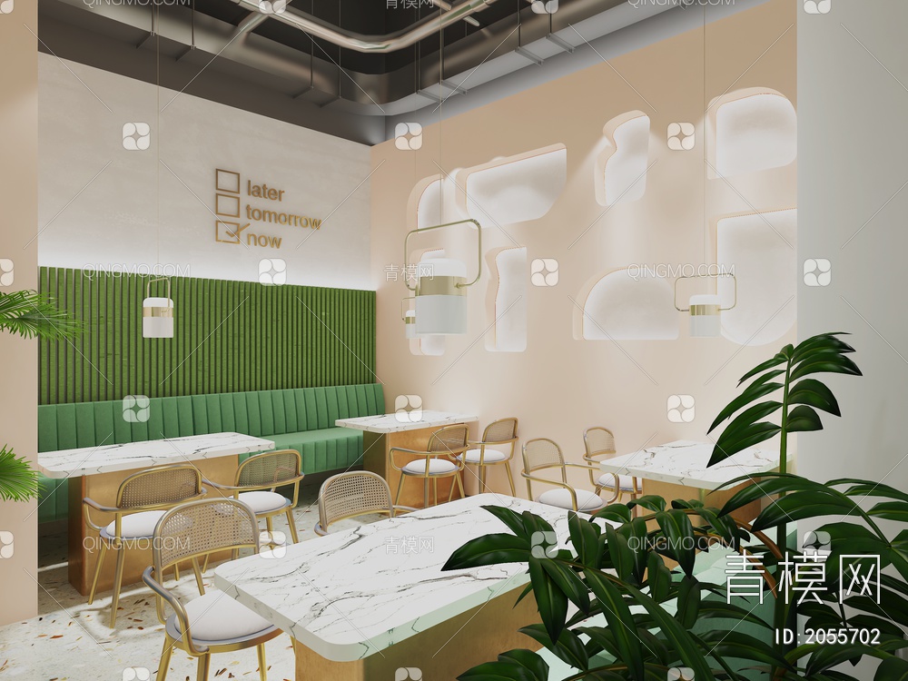 轻食餐厅3D模型下载【ID:2055702】