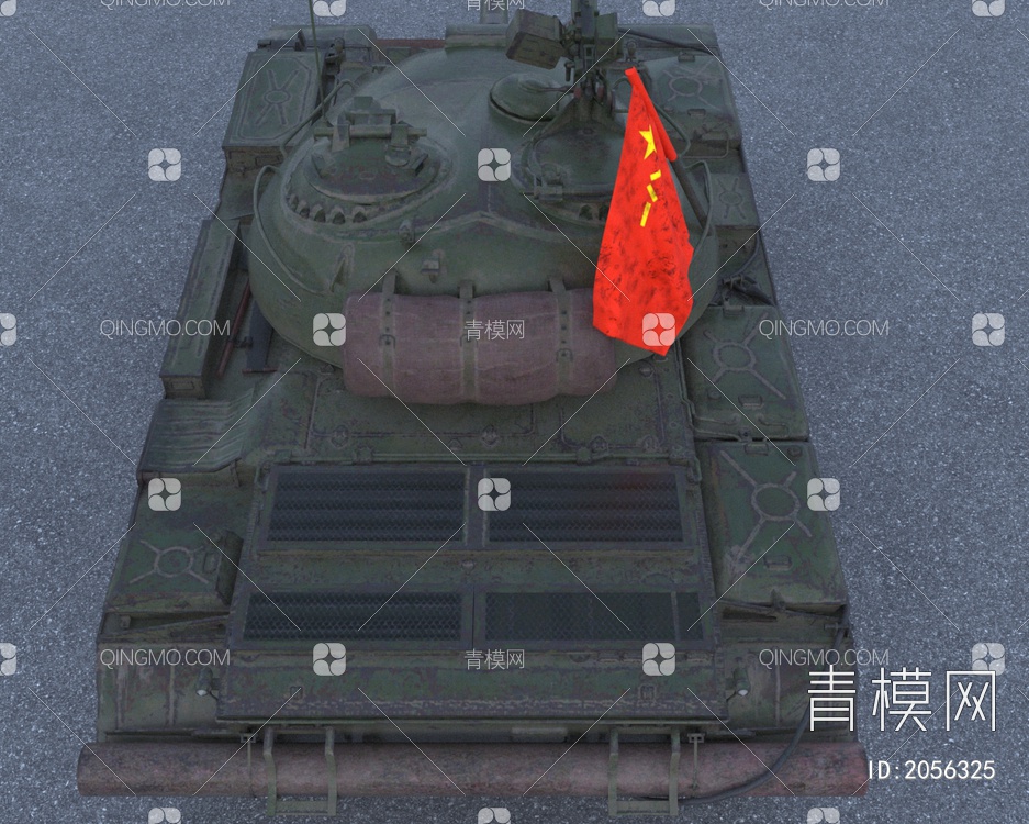 59式坦克车3D模型下载【ID:2056325】