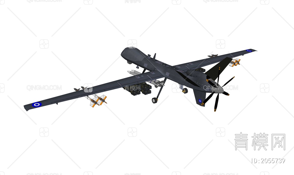 军用无人机 攻击无人机SU模型下载【ID:2055739】